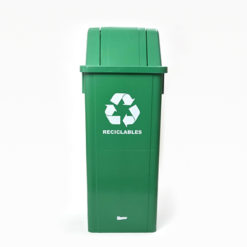 CESTO PUSH 100L. TAPA VAIVEN VERDE ROYCO