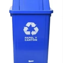 ROYCO CESTO PUSH 60L. TAPA VAIVEN AZUL