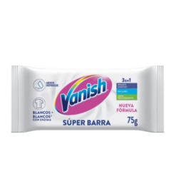 QUITA MANCHAS VANISH SUPER BARRA WHITE X 75 GS.