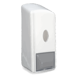 DISPENSER P/JABON LIQUIDO BLANCO C/ TECLA GRIS