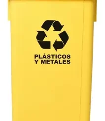 CESTO PUSH 100L. TAPA VAIVEN AMARILLO ROYCO