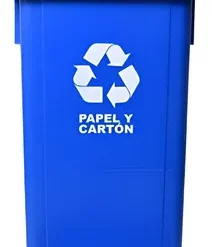 CESTO PUSH 100L. TAPA VAIVEN AZUL ROYCO