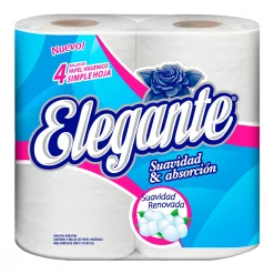 900 - PAPEL HIGIENICO ELEGANTE SIMPLE HOJA 4UN X 12 X 3