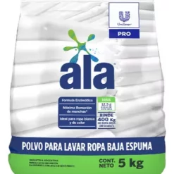 ALA X 5 KG JABON EN POLVO PARA ROPA BAJA ESPUMA