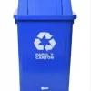 CESTO PUSH 60L. TAPA VAIVEN AZUL ROYCO