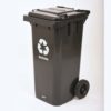 CONTENEDOR PLASTICO  C/RUEDAS 120L. NEGRO ROYCO