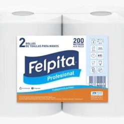 TOALLAS DE MANO FELPITA 2UN X 200MTS SIMPLE HOJA COD 0006