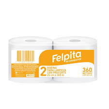 BOBINA C/PRECORTE FELPITA 24CM X 360MTS X 2UN COD 00012