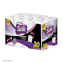 PAPEL HIG. SAK DOBLE HOJA X16 ROLLOS